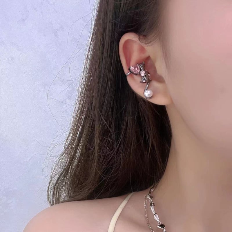 Clipuri pentru urechi din aliaj, stil feminin Sweet Cool Wind, inspirat din animale/Zodii, placare electrolitică, formă în U