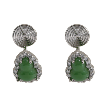 Cercei clip-on din cupru, formă geometrică, placare electrolitică, stil chinezesc nou, pentru femei