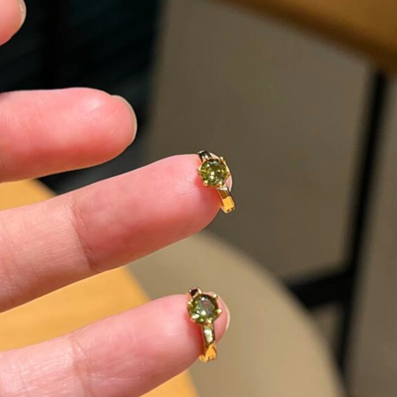 Γεωμετρικά σκουλαρίκια από χαλκό, ηλεκτροεπίχωση, ελαφρύ πολυτελές στυλ, μοντέρνο αστικό στυλ για γυναίκες