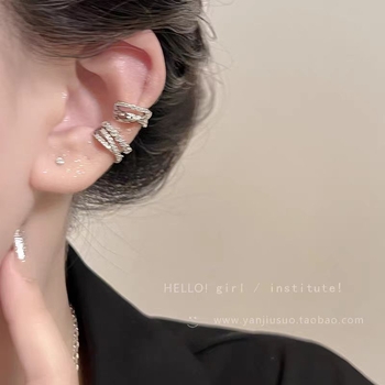 Clip de urechi în formă de U, aliaj de zinc, placare electroplatină, stil luxos discret pentru femei, Tong shirt