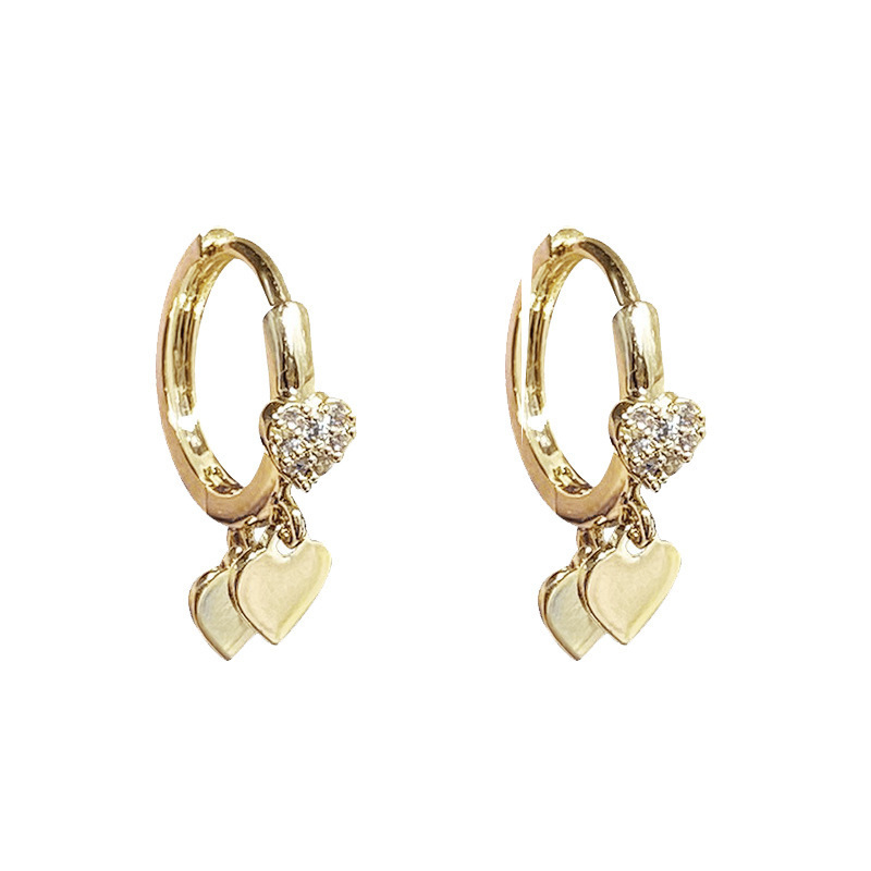 Cercei din cupru cu electroplacare, design geometric, stil fashion, pentru femei
