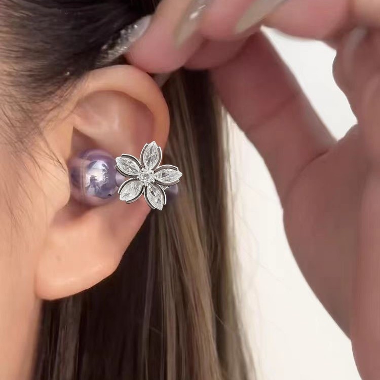 Χαλκός κυκλικά σκουλαρίκια με κλιπ για γυναίκες – ελαφρύς πολυτελής στυλ, ηλεκτροπλατίωση