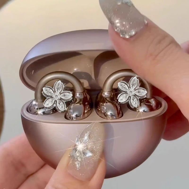 Χαλκός κυκλικά σκουλαρίκια με κλιπ για γυναίκες – ελαφρύς πολυτελής στυλ, ηλεκτροπλατίωση