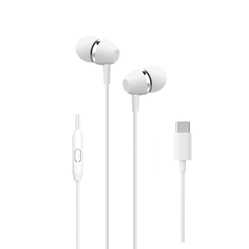 Căști intraauriculare cu cablu, mufă Type-C, cablu 1,2 m, microfon, 20–20000 Hz, 32 Ω