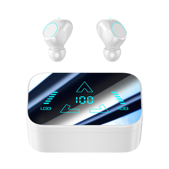 M48 bežične in-ear slušalice s digitalnim zaslonom, Bluetooth 5.4, IPX4, stereo, domet 15 m