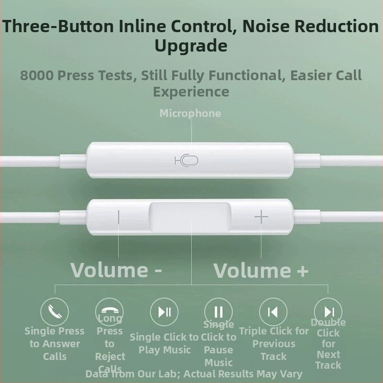 Huawei Mate60 Pro káblové slúchadlá Type-C, polo-in-ear dizajn, káblové ovládanie, minimalistický štýl