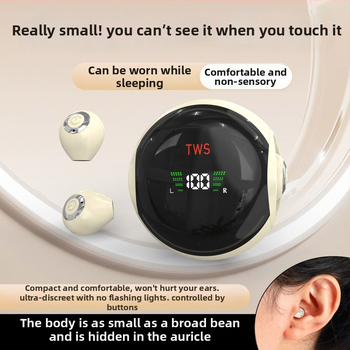 Slúchadlá do uší T09 s displejom — BT 5.4, dosah 10 m, výdrž batérie 4–8 h, obojsmerný stereo zvuk, vodeodolné