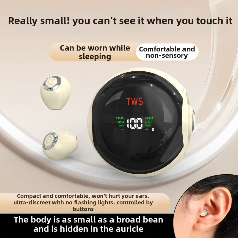 Slúchadlá do uší T09 s displejom — BT 5.4, dosah 10 m, výdrž batérie 4–8 h, obojsmerný stereo zvuk, vodeodolné