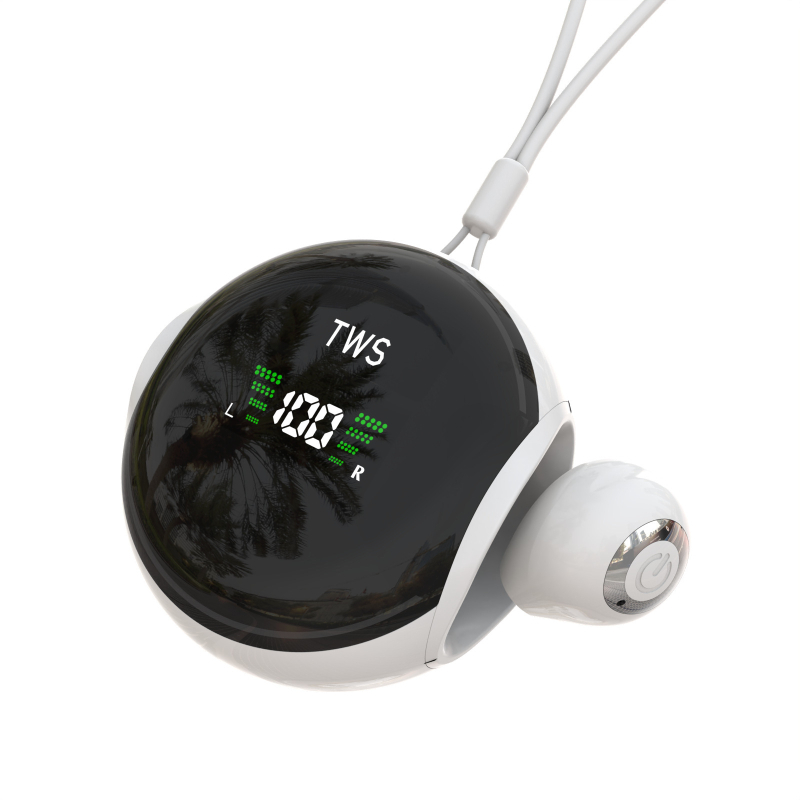 Slúchadlá do uší T09 s displejom — BT 5.4, dosah 10 m, výdrž batérie 4–8 h, obojsmerný stereo zvuk, vodeodolné