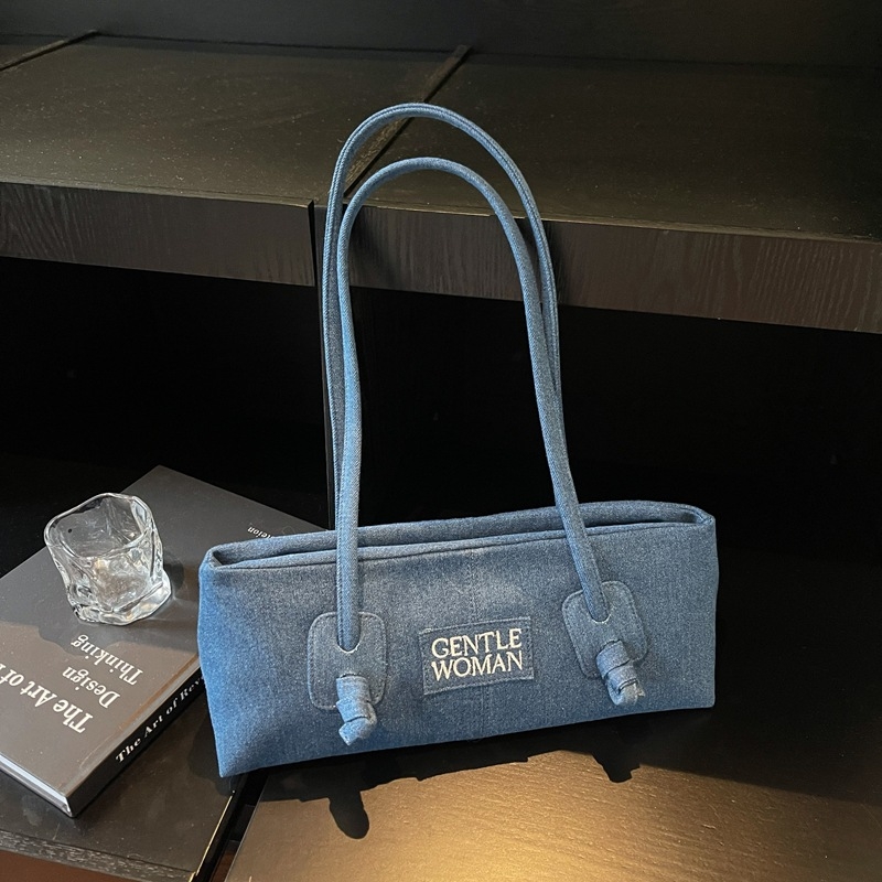 Geantă de subraț pentru femei, stil street, din pânză, formă dumpling, cu fermoar, buzunare interioare: fermoar, telefon, documente