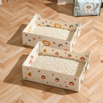 Κουτί άμμου γάτας από χαρτί, μιας χρήσης, πτυσσόμενο με μεγάλη χωρητικότητα, κατάλληλο για γάτες και σκύλους