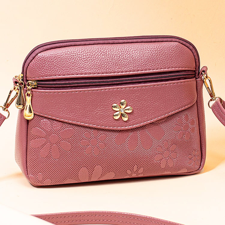 Camellia ženska torbica za rame i crossbody, velik kapacitet, bucket stil, PU unutarnji džepovi