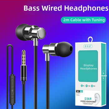 In-ear vadu austiņas, modeļa T665, dinamiskais skaļrunis, 2 m kabelis, saderīgas ar iOS