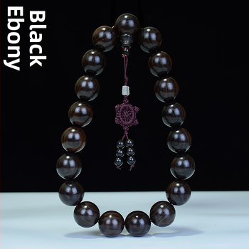 Ξύλινο βραχιόλι με χάντρες Βούδα, λεία επεξεργασία, 19 χάντρες, unisex, εθνικό στυλ