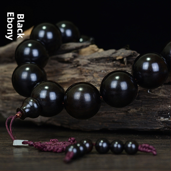 Ξύλινο βραχιόλι με χάντρες Βούδα, λεία επεξεργασία, 19 χάντρες, unisex, εθνικό στυλ