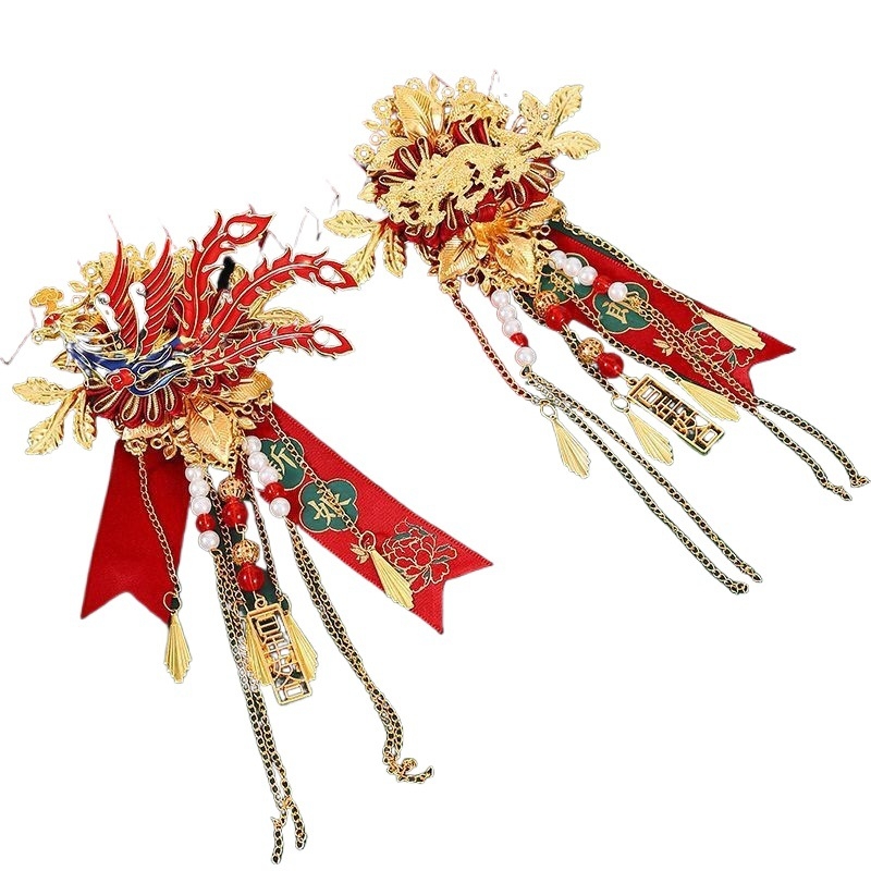 Set corsage Zmaja i Feniksa za vjenčanje — kineski stil, legura, poklon za školskog prijatelja, Božić ili preseljenje