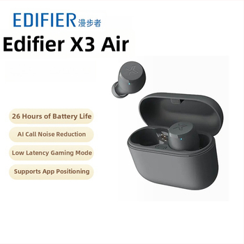 Edifier X3 Air skutočne bezdrôtové TWS slúchadlá, Bluetooth 5.3, in-ear, výdrž 4–8 hodín, vodotesné
