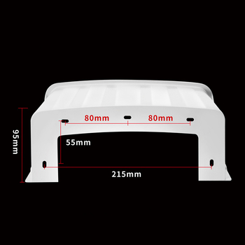 Novērošanas kameras lietus aizsargs — ārējā lietus un saules aizsardzība, putekļu aizsardzība, modelis 1260, plastmasa, kvadrāta forma, piederums: aizsargs