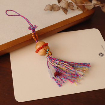 Sandelőfa festett medál virágos mintával – új kínai stílus, prémium modell, 2025 tavasz