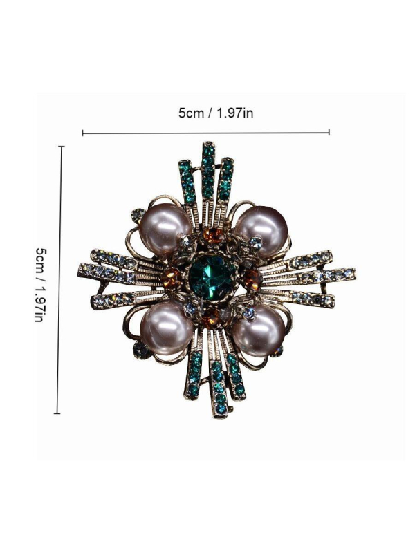Broșă din aliaj de zinc, design geometric, stil luxos ușor, electroplacată, pentru decorare și cadou, marcă Tengzhen