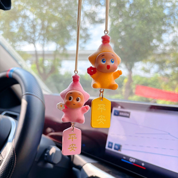 Автомобилен висящ аксесоар за огледало за задно виждане – Nothing, Смола, Карикатурен стил, Вътрешна декорация, Автомобилна украса