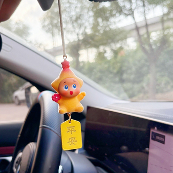 Автомобилен висящ аксесоар за огледало за задно виждане – Nothing, Смола, Карикатурен стил, Вътрешна декорация, Автомобилна украса