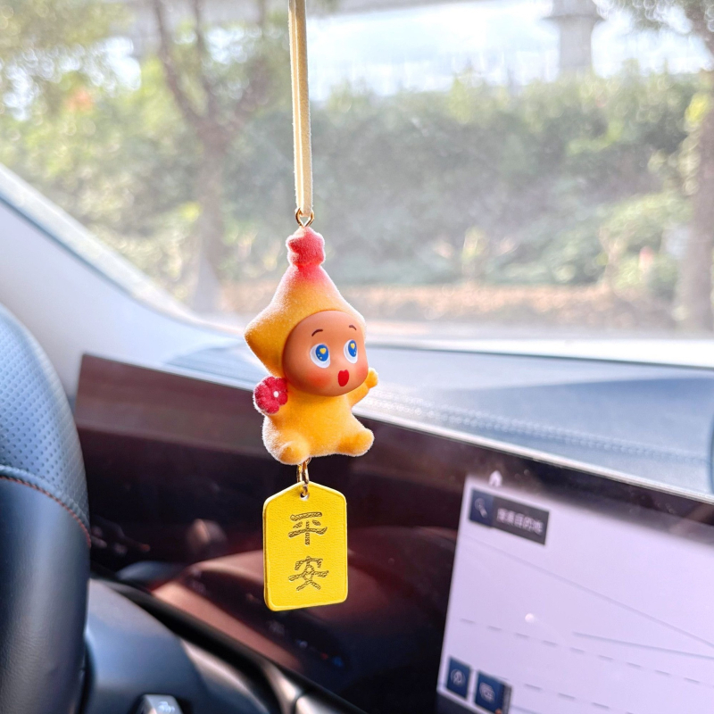 Автомобилен висящ аксесоар за огледало за задно виждане – Nothing, Смола, Карикатурен стил, Вътрешна декорация, Автомобилна украса