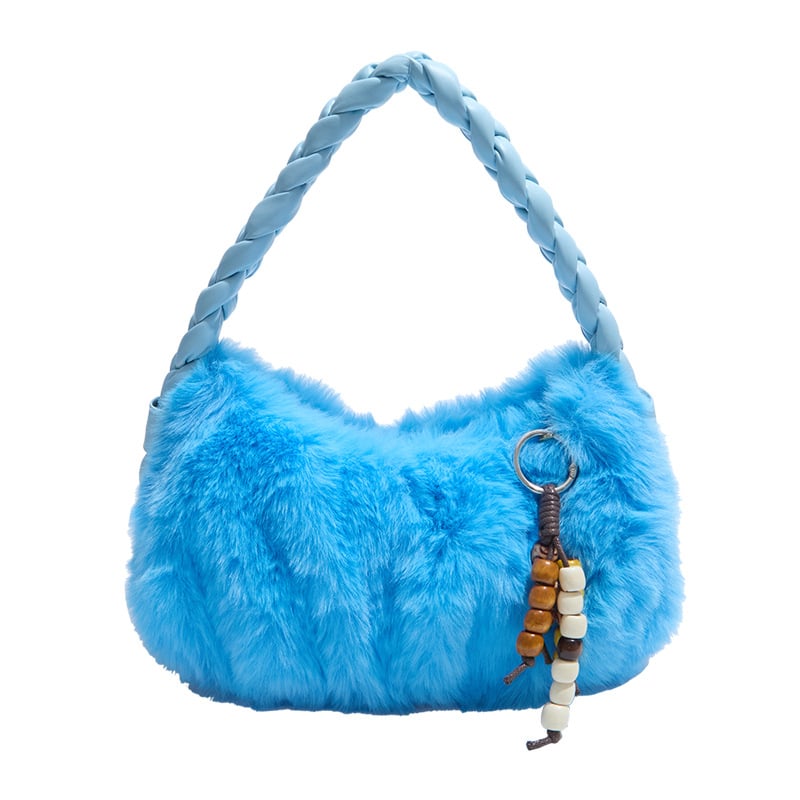 Ženska torba u korejskom retro stilu od pliša, jesen 2025, mini kvadratna crossbody torba