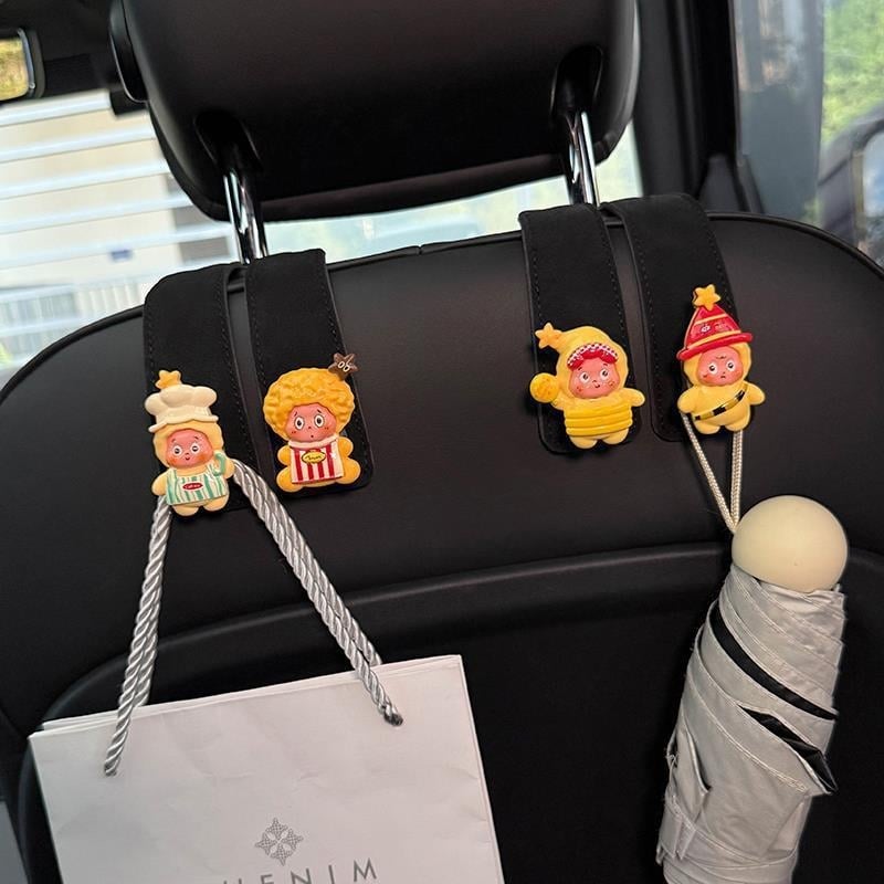 Cârlige duale pentru spatele scaunelor auto, pentru scaunele din față și din spate, accesorii interior velur, stil modern, funcție aromă, personalizabil