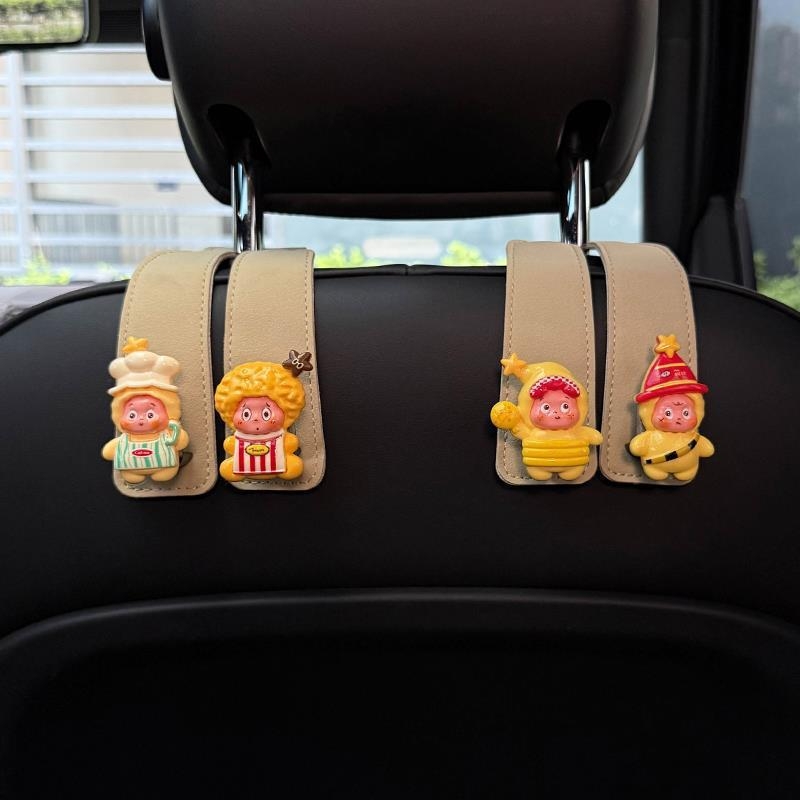 Cârlige duale pentru spatele scaunelor auto, pentru scaunele din față și din spate, accesorii interior velur, stil modern, funcție aromă, personalizabil