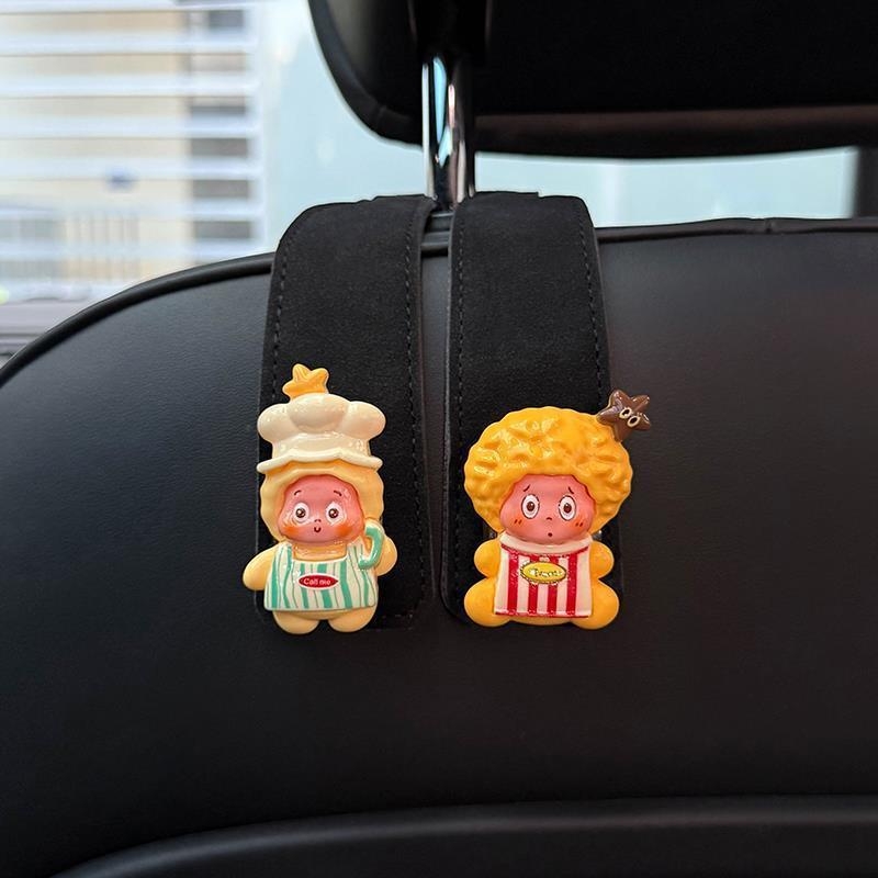 Cârlige duale pentru spatele scaunelor auto, pentru scaunele din față și din spate, accesorii interior velur, stil modern, funcție aromă, personalizabil