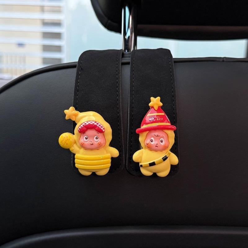 Cârlige duale pentru spatele scaunelor auto, pentru scaunele din față și din spate, accesorii interior velur, stil modern, funcție aromă, personalizabil