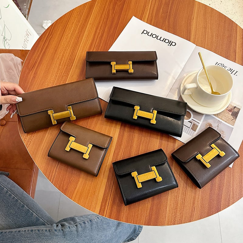 Дамски дълъг портфейл Gao da fu | PU материал | Функция за разширяване | Подплата: синтетична кожа | Лято 2024