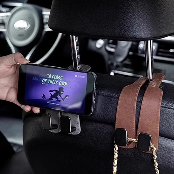 Закачалка за багаж за задната седалка на колата, скрита двойна закачалка, ABS материал, ароматизиращ аксесоар за кола