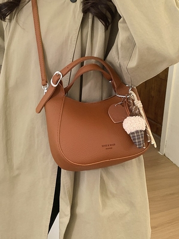 Geantă crossbody bucket – stil urban, PU piele, fermoar, buzunar pentru telefon