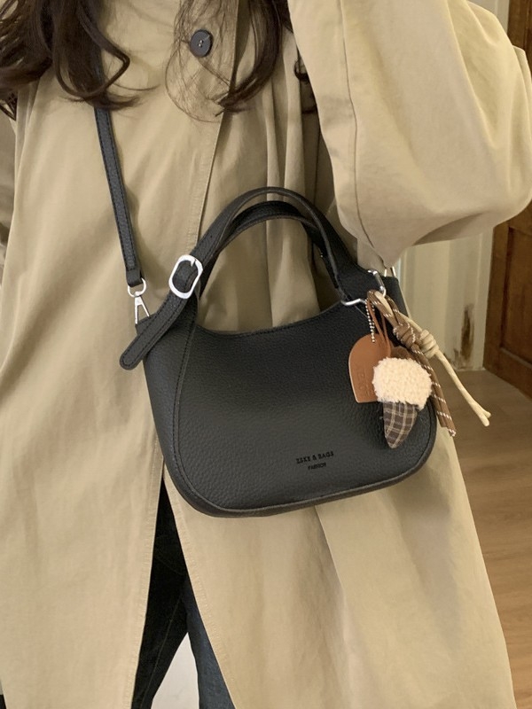 Geantă crossbody bucket – stil urban, PU piele, fermoar, buzunar pentru telefon