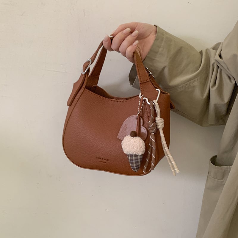 Geantă crossbody bucket – stil urban, PU piele, fermoar, buzunar pentru telefon