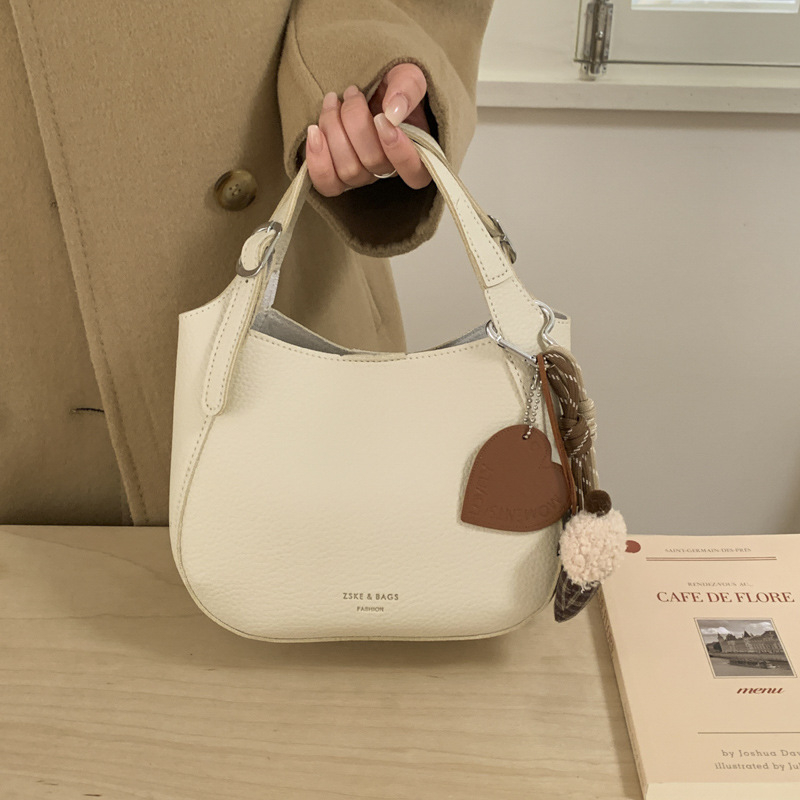 Geantă crossbody bucket – stil urban, PU piele, fermoar, buzunar pentru telefon