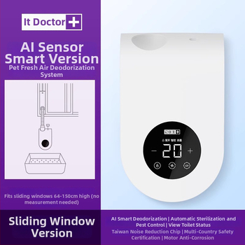 It doctor Cutie automată de nisip pentru pisici, cu sistem de aer proaspăt pentru deodorare, ventilator, ABS plastic