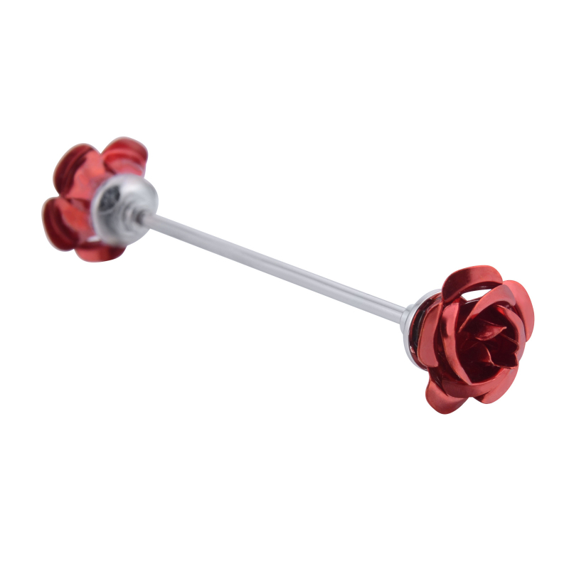 Egyedi gallérpin rózsával esküvőkre – réz, virágos dizájn, elektroplattázott, férfi divat stílus OL