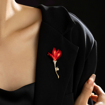 Mu Yu bakrena retro kineskog stila cvjetna broš – elegantna corsage igla za žene, dekoracija i poklon