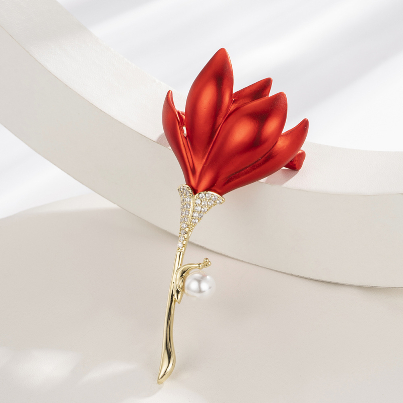 Mu Yu bakrena retro kineskog stila cvjetna broš – elegantna corsage igla za žene, dekoracija i poklon