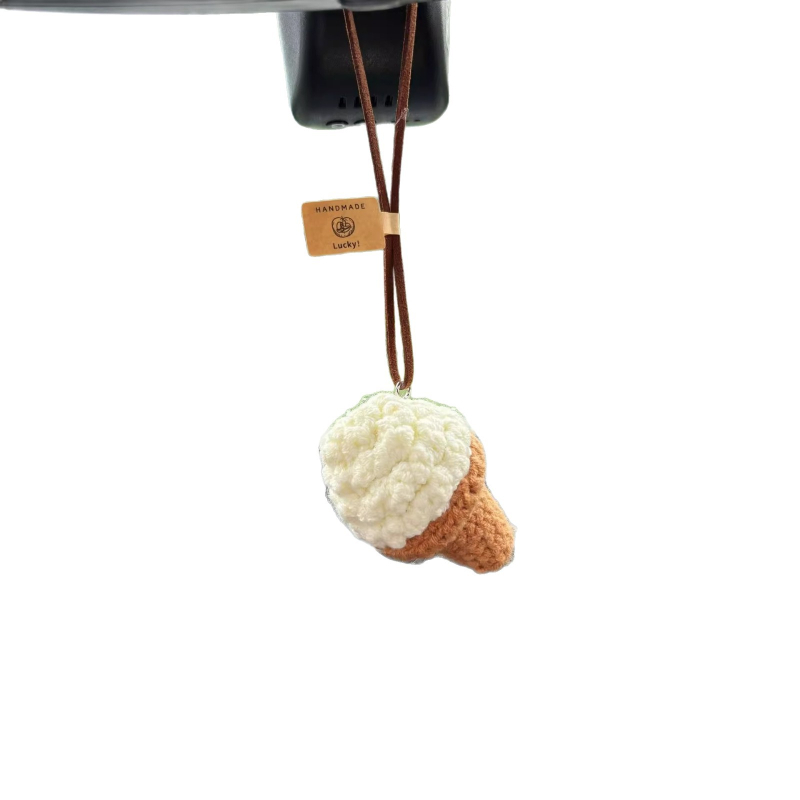 Pandant auto din pluș cu corn de înghețată, decor interior, stil simplu, cod 001