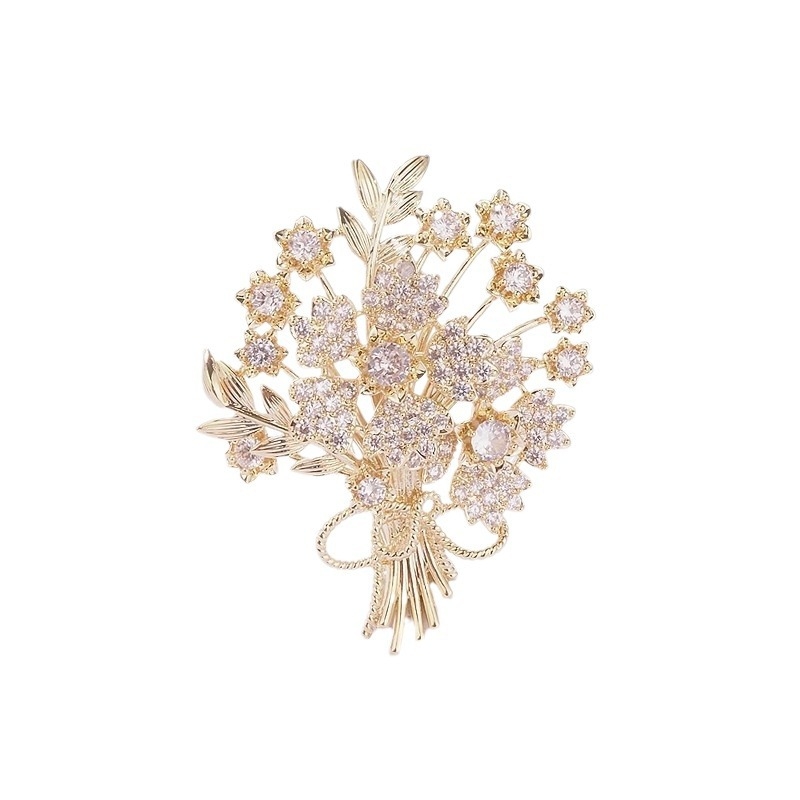 Kitűző Szerencsefa mintával, virág- és levél motívum, anyag: cink‑ötvözet, felületkezelés: elektroplatolás, stílus: pásztorális