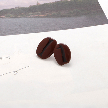 Kávébab motívumos kitűző; ötvözet anyag; pár/INS stílus; csepegtető olajos felület; multifunkcionális