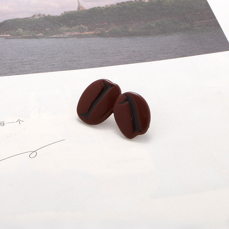 Kávébab motívumos kitűző; ötvözet anyag; pár/INS stílus; csepegtető olajos felület; multifunkcionális