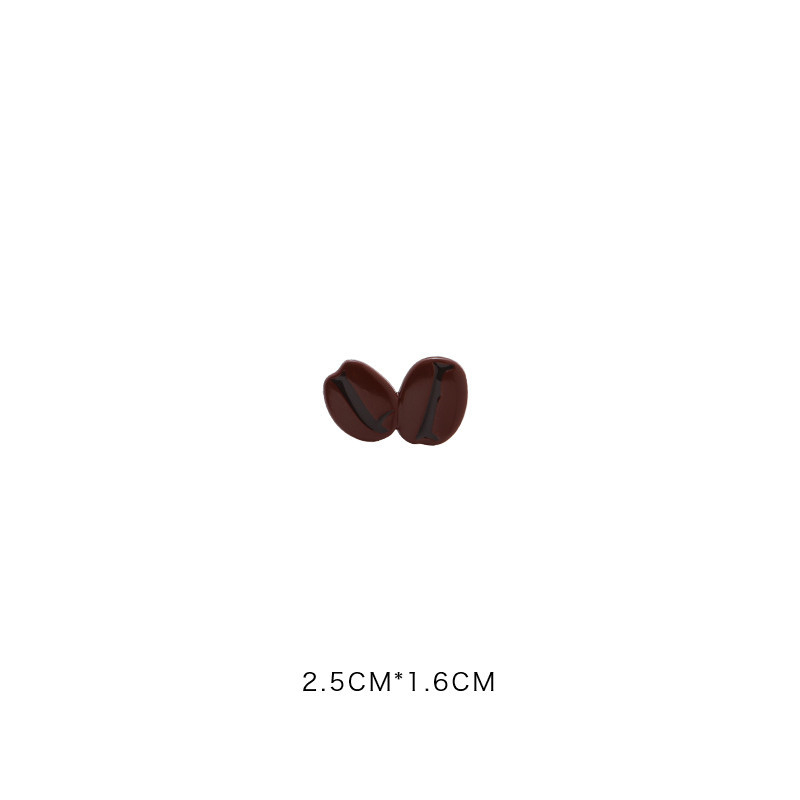 Kávébab motívumos kitűző; ötvözet anyag; pár/INS stílus; csepegtető olajos felület; multifunkcionális