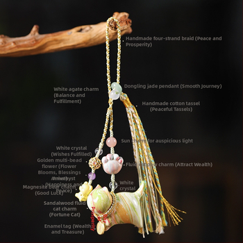 Autó dísz — Eredeti dizájn; kézzel készült; faanyag; minta: medvék és kisállatok.