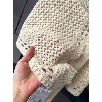 Adīti bikses ar režģa atverēm un auklēm, poliesters, Korejas stils, vasara 2021