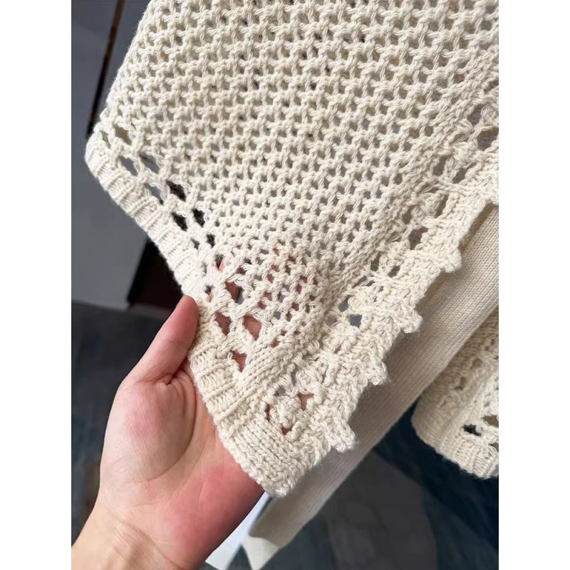 Adīti bikses ar režģa atverēm un auklēm, poliesters, Korejas stils, vasara 2021